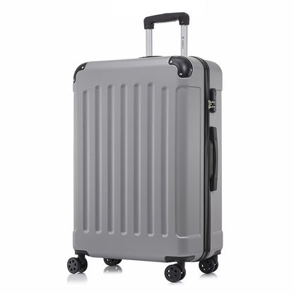 YONSLY® Suitcase, Trolley Travel Suitcase, Rolling Carry-on Luggage with 4 360° Wheels, ABS Hardshell, Security Lock, Soft Rubber Handle, 210D Lining