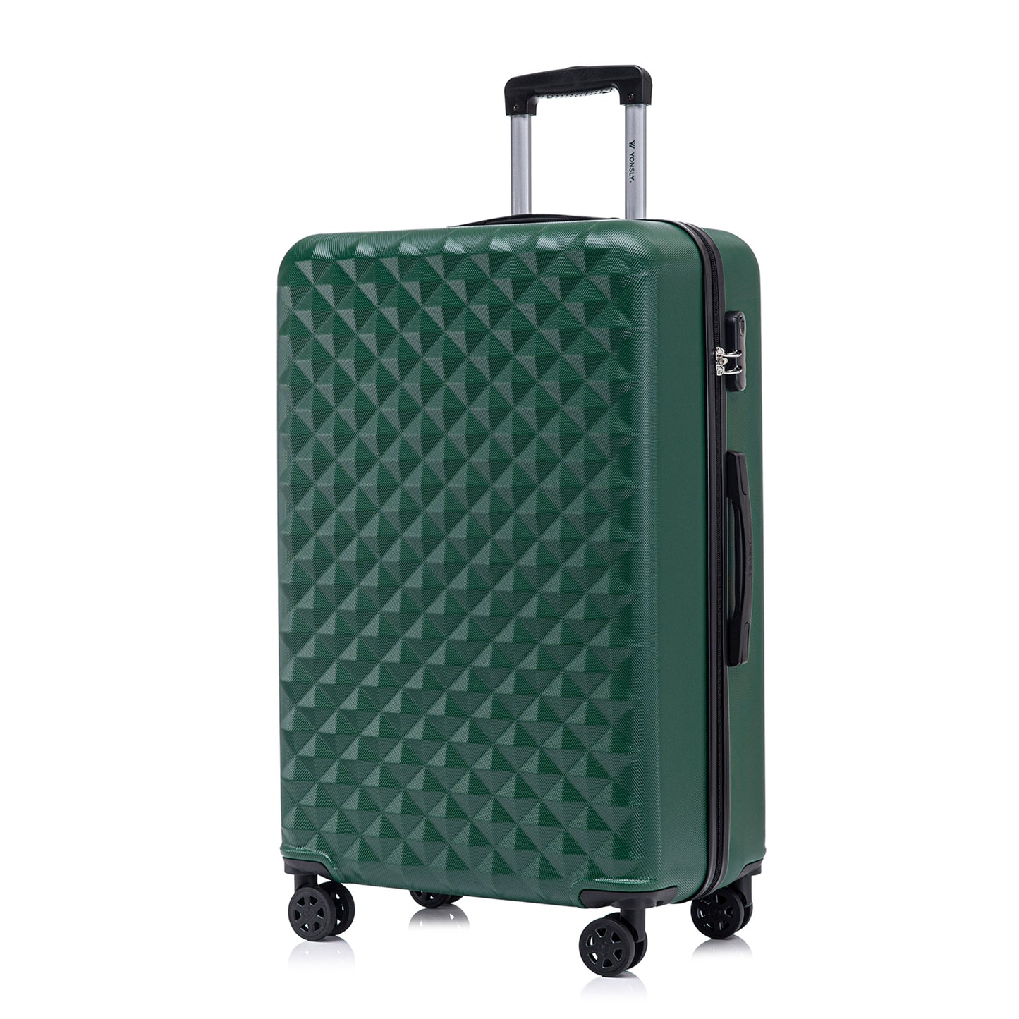 YONSLY® Suitcase, Trolley Travel Suitcase, Cabin Case Rolling Luggage Hand Luggage with 4 360° Wheels, Hard Shell Travel Suitcase, Combination Lock, Soft Rubber Handle
