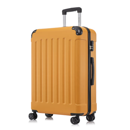 YONSLY® Suitcase, Trolley Travel Suitcase, Rolling Suitcase Carry-On with 4 360° Wheels, Hardshell Travel Suitcase, Combination Lock, Soft Rubber Handle