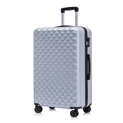 YONSLY® Suitcase, Trolley Travel Suitcase, Cabin Case Rolling Luggage Hand Luggage with 4 360° Wheels, Hard Shell Travel Suitcase, Combination Lock, Soft Rubber Handle