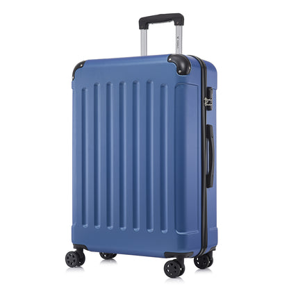 YONSLY® Suitcase, Trolley Travel Suitcase, Rolling Carry-on Luggage with 4 360° Wheels, ABS Hardshell, Security Lock, Soft Rubber Handle, 210D Lining