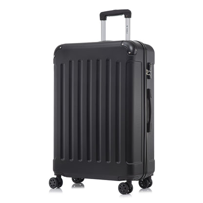 YONSLY® Suitcase, Trolley Travel Suitcase, Rolling Carry-on Luggage with 4 360° Wheels, ABS Hardshell, Security Lock, Soft Rubber Handle, 210D Lining