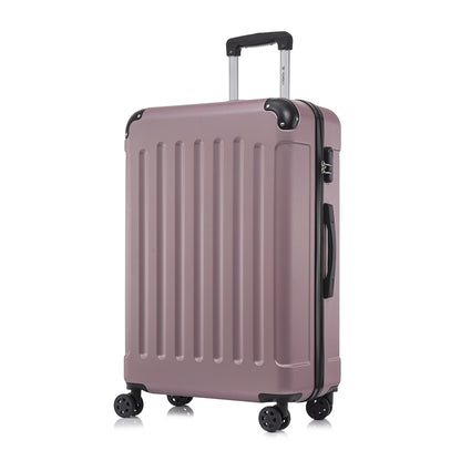 YONSLY® Suitcase, Trolley Travel Suitcase, Rolling Carry-on Luggage with 4 360° Wheels, ABS Hardshell, Security Lock, Soft Rubber Handle, 210D Lining
