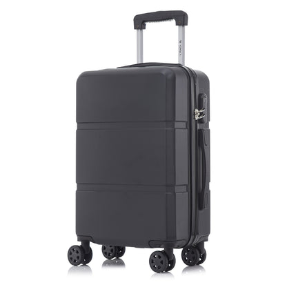 YONSLY® Trolley Travel Suitcase, Rolling Suitcase Carry-On with 4 360° Wheels, Hardshell Suitcase, Combination Lock, Soft Rubber Handle
