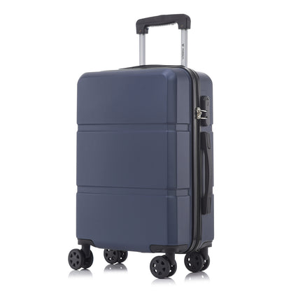 YONSLY® Trolley Travel Suitcase, Rolling Suitcase Carry-On with 4 360° Wheels, Hardshell Suitcase, Combination Lock, Soft Rubber Handle