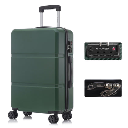 YONSLY® Premium Reisekoffer TSA-Schloss,YKK-Reißverschluss Hartschalen-Koffer Trolley Kabinenkoffer Rollkoffer Suitcase Handgepäck 4 Rollen