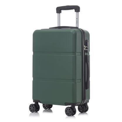YONSLY® Trolley Travel Suitcase, Rolling Suitcase Carry-On with 4 360° Wheels, Hardshell Suitcase, Combination Lock, Soft Rubber Handle