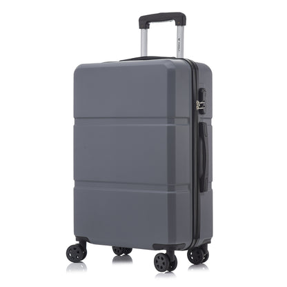 YONSLY® Trolley Travel Suitcase, Rolling Suitcase Carry-On with 4 360° Wheels, Hardshell Suitcase, Combination Lock, Soft Rubber Handle