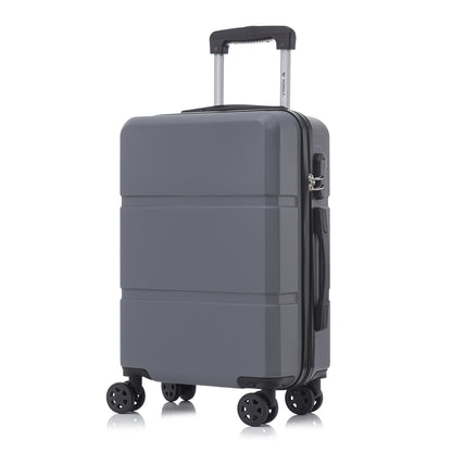 YONSLY® Trolley Travel Suitcase, Rolling Suitcase Carry-On with 4 360° Wheels, Hardshell Suitcase, Combination Lock, Soft Rubber Handle