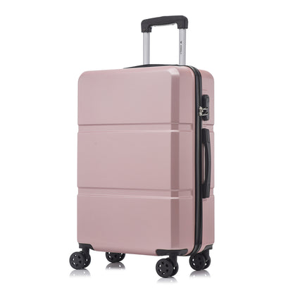 YONSLY® Trolley Travel Suitcase, Rolling Suitcase Carry-On with 4 360° Wheels, Hardshell Suitcase, Combination Lock, Soft Rubber Handle