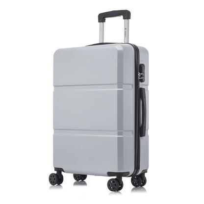 YONSLY® Trolley Travel Suitcase, Rolling Suitcase Carry-On with 4 360° Wheels, Hardshell Suitcase, Combination Lock, Soft Rubber Handle
