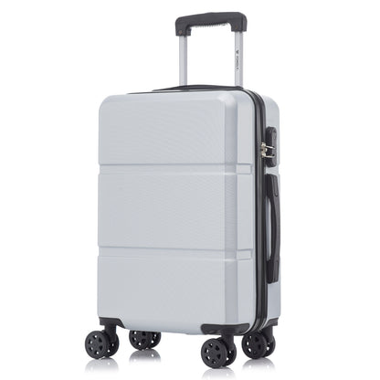 YONSLY® Trolley Travel Suitcase, Rolling Suitcase Carry-On with 4 360° Wheels, Hardshell Suitcase, Combination Lock, Soft Rubber Handle