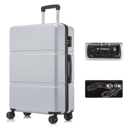 YONSLY® Premium Reisekoffer TSA-Schloss,YKK-Reißverschluss Hartschalen-Koffer Trolley Kabinenkoffer Rollkoffer Suitcase Handgepäck 4 Rollen