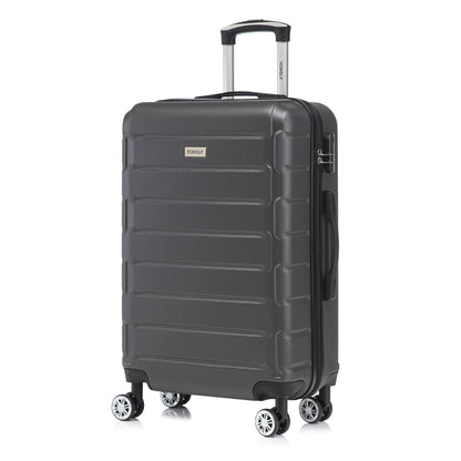 YONSLY® Trolley Reisekoffer Set, Koffer Suitcase, Rollkoffer Handgepäck Hartschalenreisekoffer mit Zahlenschloss, 4 Rollen 360°, Weicher Gummigriff