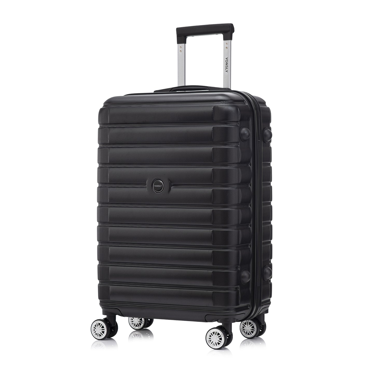 YONSLY® Reisekoffer Trolley Rollkoffer Handgepäck Set, Kabinenkoffer, Travel Koffer Suitcase Hartschalenreisekoffer mit 4 Rollen 360°, Zahlenschloss, Weicher Gummigriff