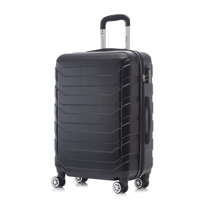 YONSLY® Travel Suitcase Trolley, Rolling Luggage Travel Carry-On Set, Cabin Suitcase, Suitcase with 4 360° Wheels, Combination Lock, Soft Rubber Handle, Hardshell Travel Suitcase