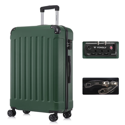 YONSLY® Premium Suitcase, TSA Lock, YKK Zipper Hardshell Luggage Trolley Cabin Suitcase Rolling Suitcase Hand Luggage 4 Wheels