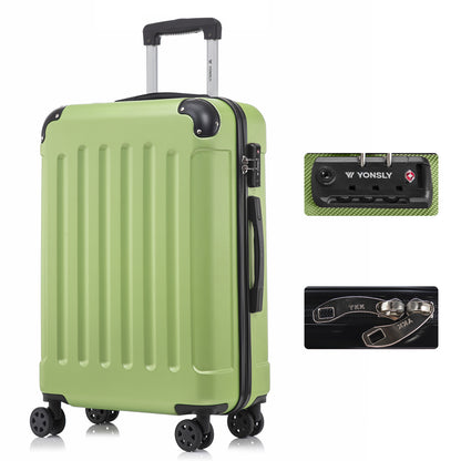 YONSLY® Premium Suitcase, TSA Lock, YKK Zipper Hardshell Luggage Trolley Cabin Suitcase Rolling Suitcase Hand Luggage 4 Wheels
