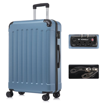 YONSLY® Premium Suitcase, TSA Lock, YKK Zipper Hardshell Luggage Trolley Cabin Suitcase Rolling Suitcase Hand Luggage 4 Wheels