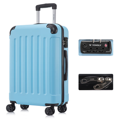 YONSLY® Premium Suitcase, TSA Lock, YKK Zipper Hardshell Luggage Trolley Cabin Suitcase Rolling Suitcase Hand Luggage 4 Wheels