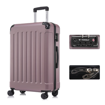 YONSLY® Premium Suitcase, TSA Lock, YKK Zipper Hardshell Luggage Trolley Cabin Suitcase Rolling Suitcase Hand Luggage 4 Wheels