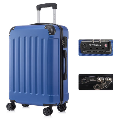 YONSLY® Premium Suitcase, TSA Lock, YKK Zipper Hardshell Luggage Trolley Cabin Suitcase Rolling Suitcase Hand Luggage 4 Wheels