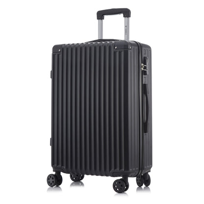 YONSLY® Trolley Travel Suitcase, Rolling Suitcase Carry-on Hardshell Suitcase with 4 360° Wheels, Combination Lock, Soft Rubber Handle