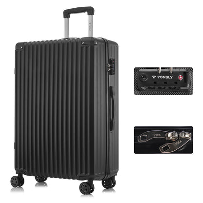 YONSLY® Premium Reisekoffer TSA-Schloss,YKK-Reißverschluss Hartschalen-Koffer Trolley Kabinenkoffer Rollkoffer Suitcase Handgepäck 4 Rollen