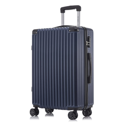 YONSLY® Trolley Travel Suitcase, Rolling Suitcase Carry-on Hardshell Suitcase with 4 360° Wheels, Combination Lock, Soft Rubber Handle