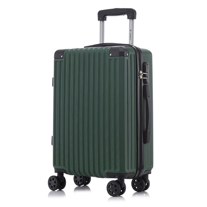 YONSLY® Trolley Travel Suitcase, Rolling Suitcase Carry-on Hardshell Suitcase with 4 360° Wheels, Combination Lock, Soft Rubber Handle