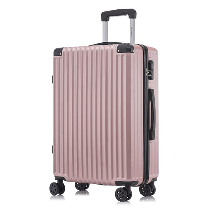 YONSLY® Trolley Travel Suitcase, Rolling Suitcase Carry-on Hardshell Suitcase with 4 360° Wheels, Combination Lock, Soft Rubber Handle