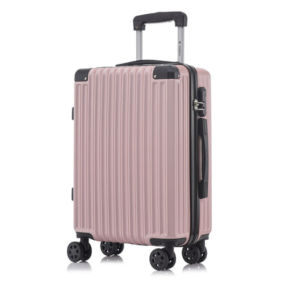 YONSLY® Trolley Travel Suitcase, Rolling Suitcase Carry-on Hardshell Suitcase with 4 360° Wheels, Combination Lock, Soft Rubber Handle