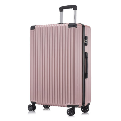 YONSLY® Trolley Travel Suitcase, Rolling Suitcase Carry-on Hardshell Suitcase with 4 360° Wheels, Combination Lock, Soft Rubber Handle