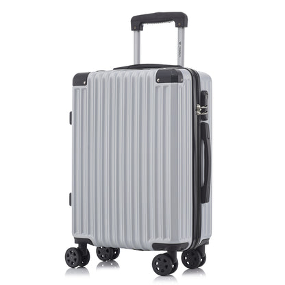 YONSLY® Trolley Travel Suitcase, Rolling Suitcase Carry-on Hardshell Suitcase with 4 360° Wheels, Combination Lock, Soft Rubber Handle