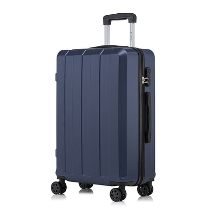 YONSLY® Trolley Suitcase, Travel Rolling Suitcase Cabin Luggage Hardside Suitcase with 4 360° Wheels, Combination Lock, Soft Rubber Handle