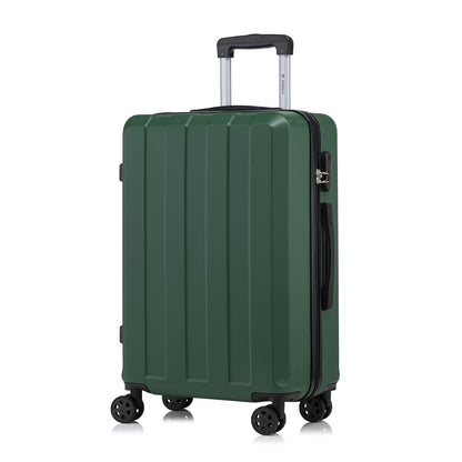 YONSLY® Trolley Suitcase, Travel Rolling Suitcase Cabin Luggage Hardside Suitcase with 4 360° Wheels, Combination Lock, Soft Rubber Handle