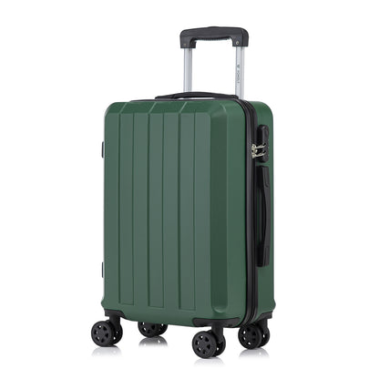 YONSLY® Trolley Suitcase, Travel Rolling Suitcase Cabin Luggage Hardside Suitcase with 4 360° Wheels, Combination Lock, Soft Rubber Handle