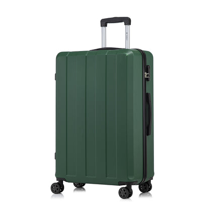 YONSLY® Trolley Suitcase, Travel Rolling Suitcase Cabin Luggage Hardside Suitcase with 4 360° Wheels, Combination Lock, Soft Rubber Handle