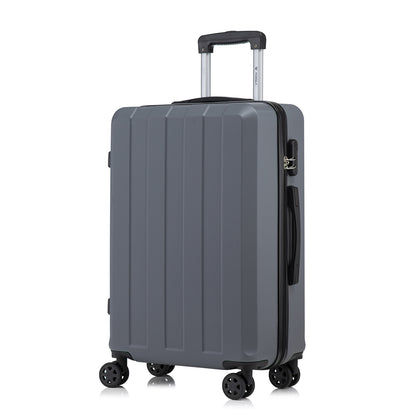 YONSLY® Trolley Suitcase, Travel Rolling Suitcase Cabin Luggage Hardside Suitcase with 4 360° Wheels, Combination Lock, Soft Rubber Handle