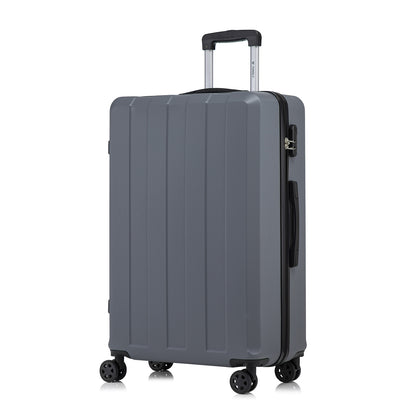 YONSLY® Trolley Suitcase, Travel Rolling Suitcase Cabin Luggage Hardside Suitcase with 4 360° Wheels, Combination Lock, Soft Rubber Handle