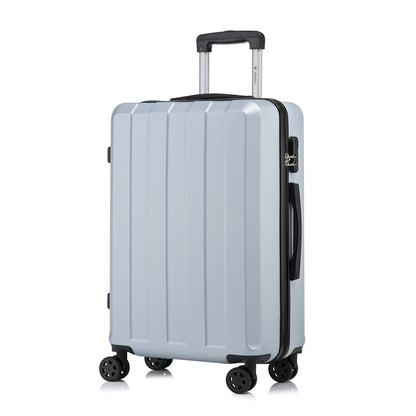 YONSLY® Trolley Suitcase, Travel Rolling Suitcase Cabin Luggage Hardside Suitcase with 4 360° Wheels, Combination Lock, Soft Rubber Handle