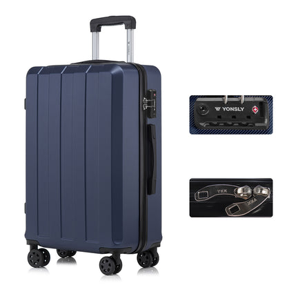 YONSLY® Premium Travel Suitcase TSA Lock, YKK Zipper Hardshell Suitcase Trolley Carry-on Spinner Suitcase Hand Luggage 4 Wheels