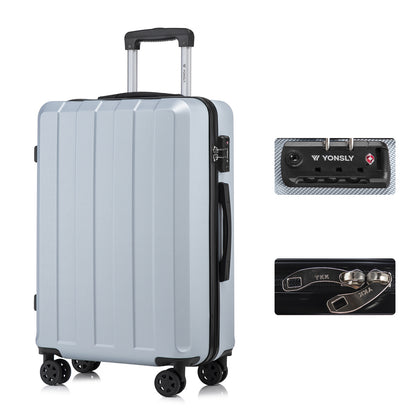 YONSLY® Premium Travel Suitcase TSA Lock, YKK Zipper Hardshell Suitcase Trolley Carry-on Spinner Suitcase Hand Luggage 4 Wheels
