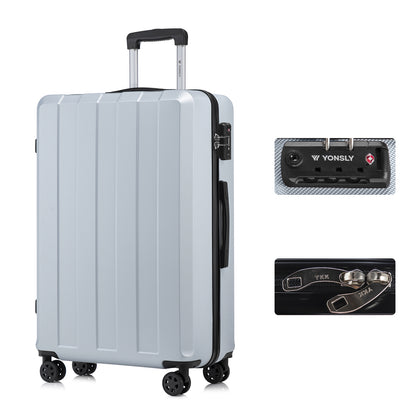 YONSLY® Premium Travel Suitcase TSA Lock, YKK Zipper Hardshell Suitcase Trolley Carry-on Spinner Suitcase Hand Luggage 4 Wheels