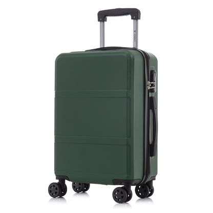 YONSLY® Trolley Reisekoffer Travel Suitcase, Rollkoffer Handgepäck, Hartschalenreisekoffer mit 4 Rollen 360°, Zahlenschloss, Weicher Gummigriff