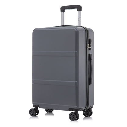 YONSLY® Trolley Reisekoffer Travel Suitcase, Rollkoffer Handgepäck, Hartschalenreisekoffer mit 4 Rollen 360°, Zahlenschloss, Weicher Gummigriff