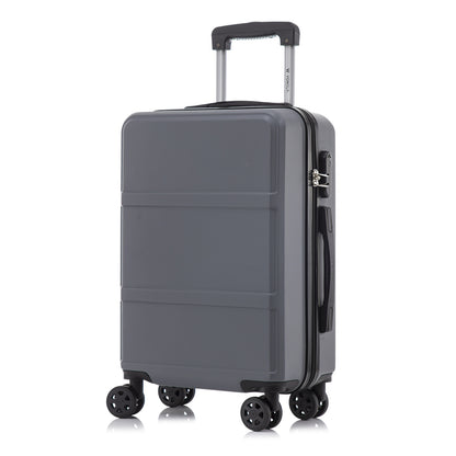 YONSLY® Trolley Reisekoffer Travel Suitcase, Rollkoffer Handgepäck, Hartschalenreisekoffer mit 4 Rollen 360°, Zahlenschloss, Weicher Gummigriff