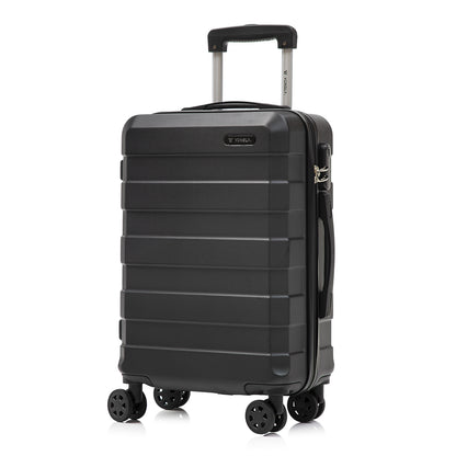 YONSLY® Trolley Travel Suitcase, Rolling Carry-on Luggage, Hardshell Suitcase with 4 360° Spinner Wheels, Combination Lock, Soft Rubber Handle