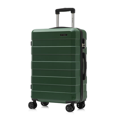 YONSLY® Trolley Travel Suitcase, Rolling Carry-on Luggage, Hardshell Suitcase with 4 360° Spinner Wheels, Combination Lock, Soft Rubber Handle
