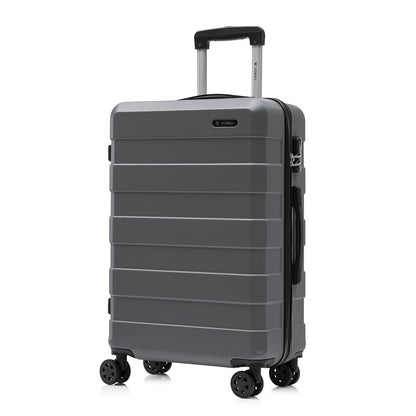 YONSLY® Trolley Travel Suitcase, Rolling Carry-on Luggage, Hardshell Suitcase with 4 360° Spinner Wheels, Combination Lock, Soft Rubber Handle